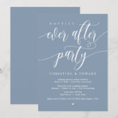駆け落ちパーティー ハッピーエバーアフター, ダスティーブルー 招待状 (正面/裏面)