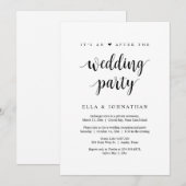 駆け落ちパーティー、結婚式後のお祝い 招待状 (正面/裏面)