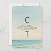 駆け落ちビーチ結婚式 招待状 (裏面)