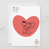 駆け落ちファンシーのカップルを愛す結婚るものはない 招待状 (裏面)