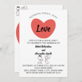 駆け落ちファンシーのカップルを愛す結婚るものはない 招待状 (正面/裏面)