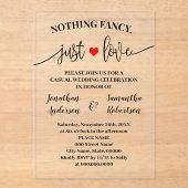 駆け落ちファンシーのミニマルな人は何も好まない アクリル招待状 (正面)