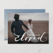 駆け落ちモダンでの結婚告知はがき ポストカード (正面/裏面)