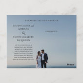 駆け落ちモダンでの結婚告知はがき ポストカード (裏面)