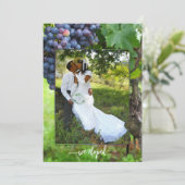 駆け落ちワインをテーマ結婚にした写真 招待状 (スタンド正面)