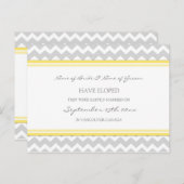 駆け落ち告知はがきイエローグレー 案内ポストカード (正面/裏面)