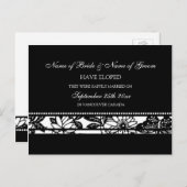 駆け落ち告知はがき白黒 案内ポストカード (正面/裏面)