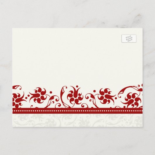 駆け落ち告知はがき赤フローラ 案内ポストカード (裏面)