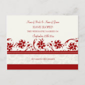 駆け落ち告知はがき赤フローラ 案内ポストカード (正面)