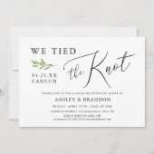 駆け落ち告知カード |結び目を結んだ 招待状 (正面)