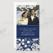 駆け落ち告知フォトカードブルーダマスク 案内状 (正面/裏面)