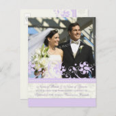 駆け落ち告知フォトポストカードパープル 案内ポストカード (正面/裏面)