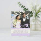 駆け落ち告知フォトポストカードパープル 案内ポストカード (スタンド正面)