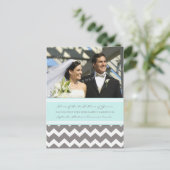 駆け落ち告知フォトポストカードブルーグレー 案内ポストカード (スタンド正面)