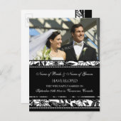 駆け落ち告知フォトポストカード白黒 案内ポストカード (正面/裏面)