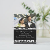駆け落ち告知フォトポストカード白黒 案内ポストカード (スタンド正面)