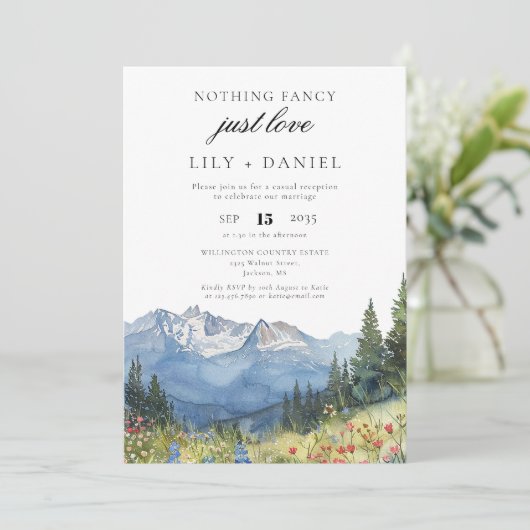 駆け落ち山ウェディングレセプションフォト 招待状 (スタンド正面)