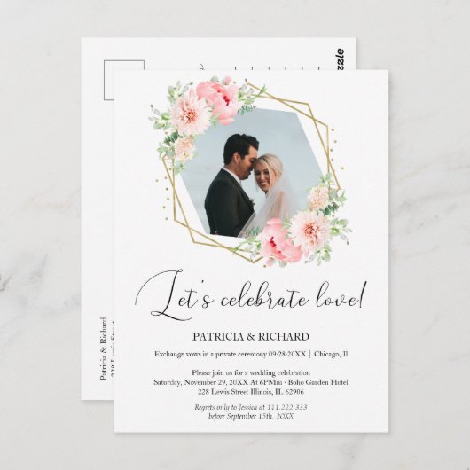 駆け落ち式祝レセプションを愛しよう ポストカード (正面/裏面)