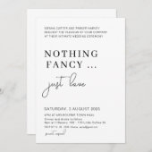 駆け落ち後のパーティー、何も特別なものはなく、ただ愛 招待状 (正面/裏面)