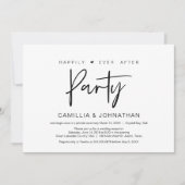 駆け落ち後の幸せなパーティーカジュアル。 招待状 (正面)