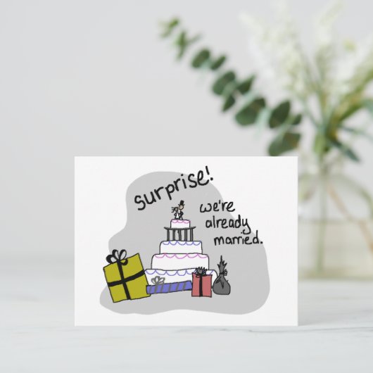 駆け落ち発表 案内ポストカード (スタンド正面)