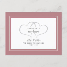 駆け落ち私たちはミスター&ミセス・ダスティー・バラの結び目を結んだ インビテーションポストカード