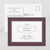 駆け落ち私たちは結び目を紫の白さん夫妻と結んだ インビテーションポストカード (正面/裏面)