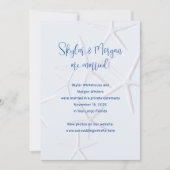 駆け落ち結婚のお知らせ海の星オンブルー 招待状 (正面)