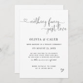 駆け落ち結婚の発表 招待状 (正面/裏面)