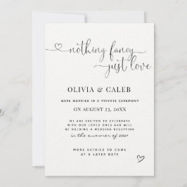 駆け落ち結婚の発表 招待状