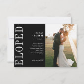 駆け落ち黒白結婚の発表 サンキューカード (正面)