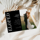 駆け落ち黒白結婚の発表 サンキューカード