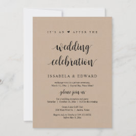 駆け落ち、その結婚披露宴の後のクラフト 招待状