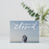 「駆け落ち」の驚きの結婚のエレガント発表 ポストカード (スタンド正面)