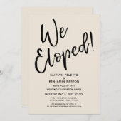 駆け落ち！クリーカジュアルムポスト結婚お祝い 招待状 (正面/裏面)