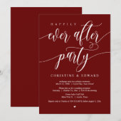 駆け落ち, ハッピーエバーアフターパーティー, バーガンディワイン 招待状 (正面/裏面)