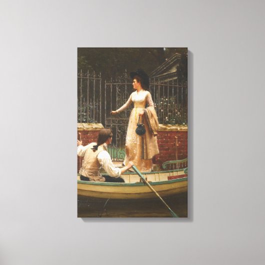 駆け落ち（ロマンチックなデート） (by E.B. Leighton) キャンバスプリント (正面)