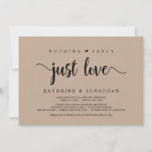 駆け落ち, 何も特別なものはなくただ愛, モダンクラフト 招待状 (正面)