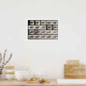 駆け足の馬で騎手、プレート627 'Animaから ポスター (キッチン)