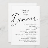 駆モダンけ落ちディナーの後結婚は幸せに 招待状 (正面/裏面)