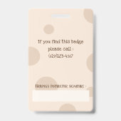 駆動インストラクターの縦型フォトIDバッジ バッジ (裏面)