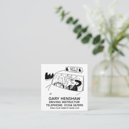 駆動インストラクタースクエアビジネスカード スクエア名刺 (スタンド正面)