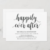 駆素朴け落ち披露宴招待状カード 招待状 (正面/裏面)