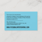 駆除デザイン、害虫駆除 名刺 (裏面)