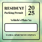 駐在員職員駐車許可車両ドア ウィンドウサイン (シート3)