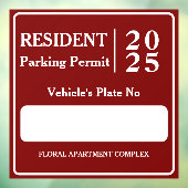 駐在員職員駐車許可車両ドア ウィンドウサイン (シート3)