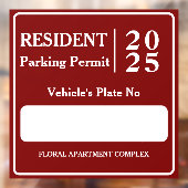 駐在員職員駐車許可車両ドア ウィンドウサイン (シート2)