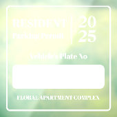 駐在員職員駐車許可車両ドア ウィンドウサイン (シート3)