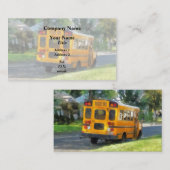 駐車されたスクールバス 名刺 (正面/裏面)