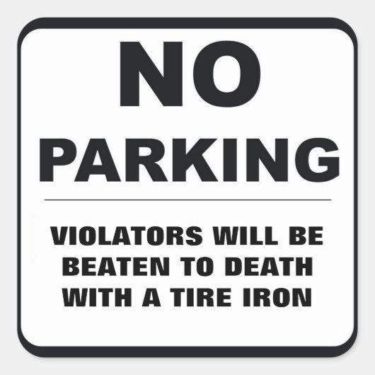 駐車シールなし スクエアシール (正面)